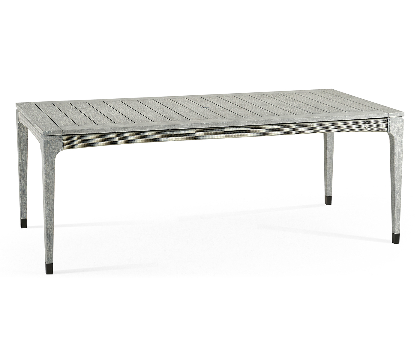 Rectangular Cloudy Grey Navajo Sand & Rattan Dining Table