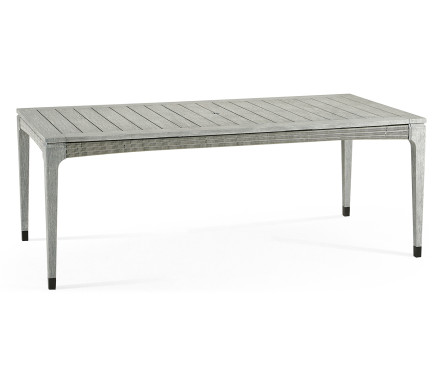 Rectangular Cloudy Grey Navajo Sand & Rattan Dining Table