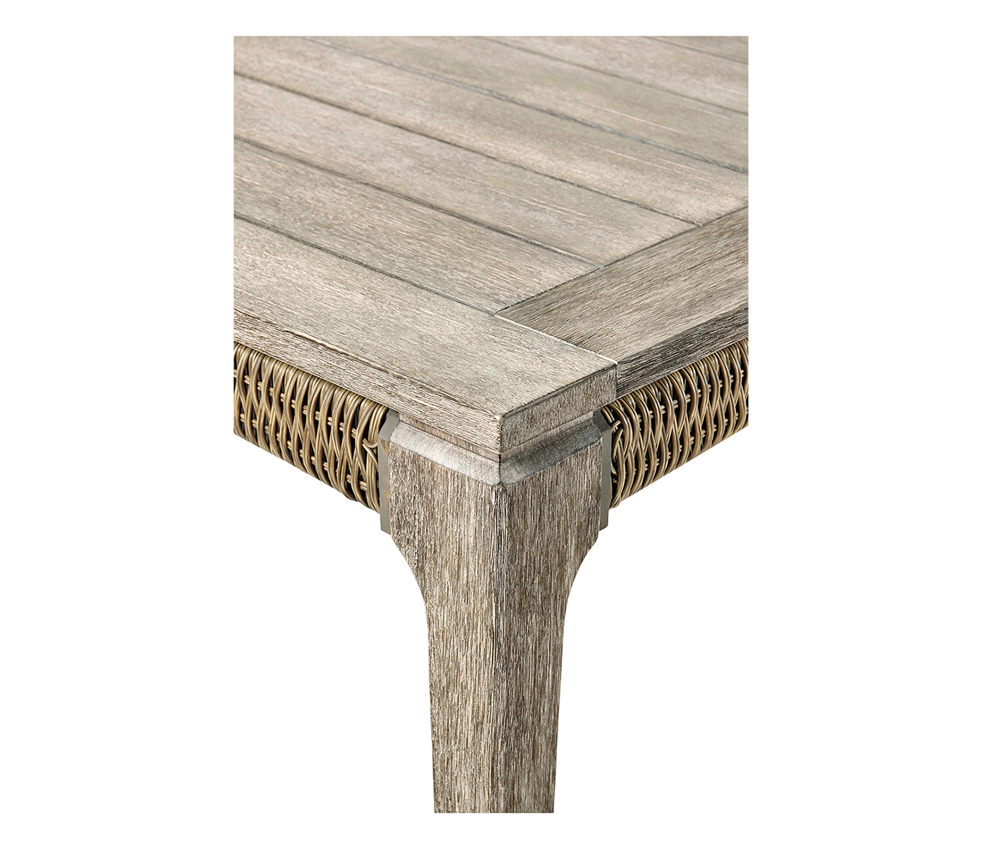 Rectangular Navajo Sand & Rattan Dining Table