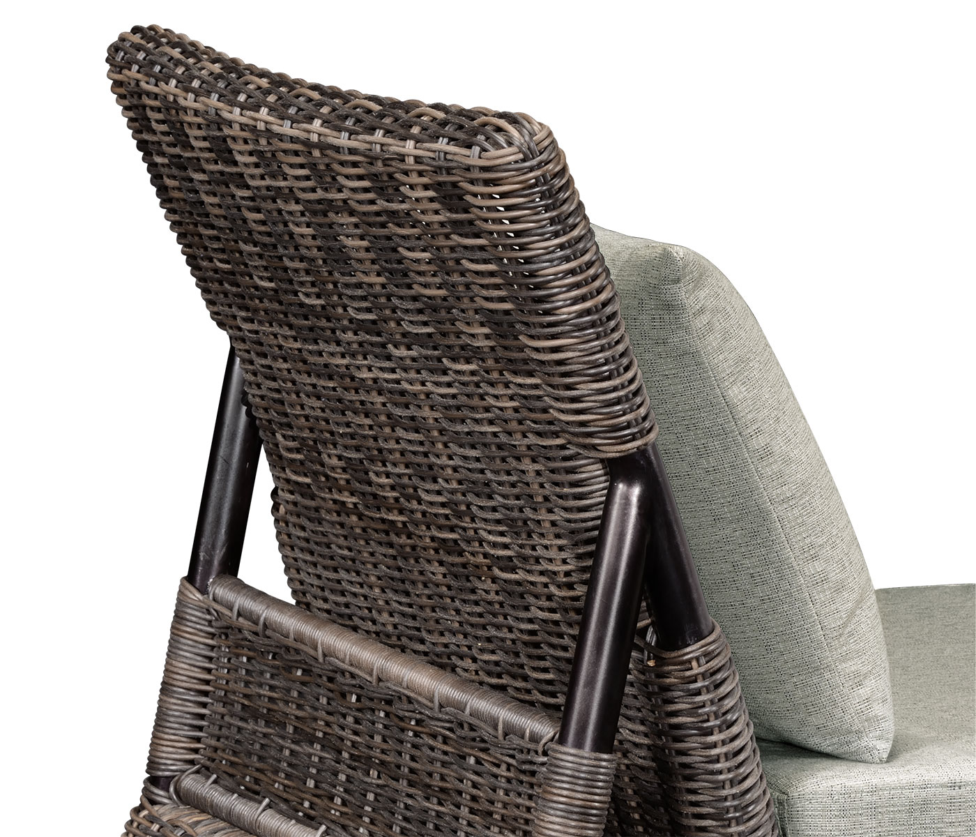 Rattan Latt Bench with Cushion & Pillows