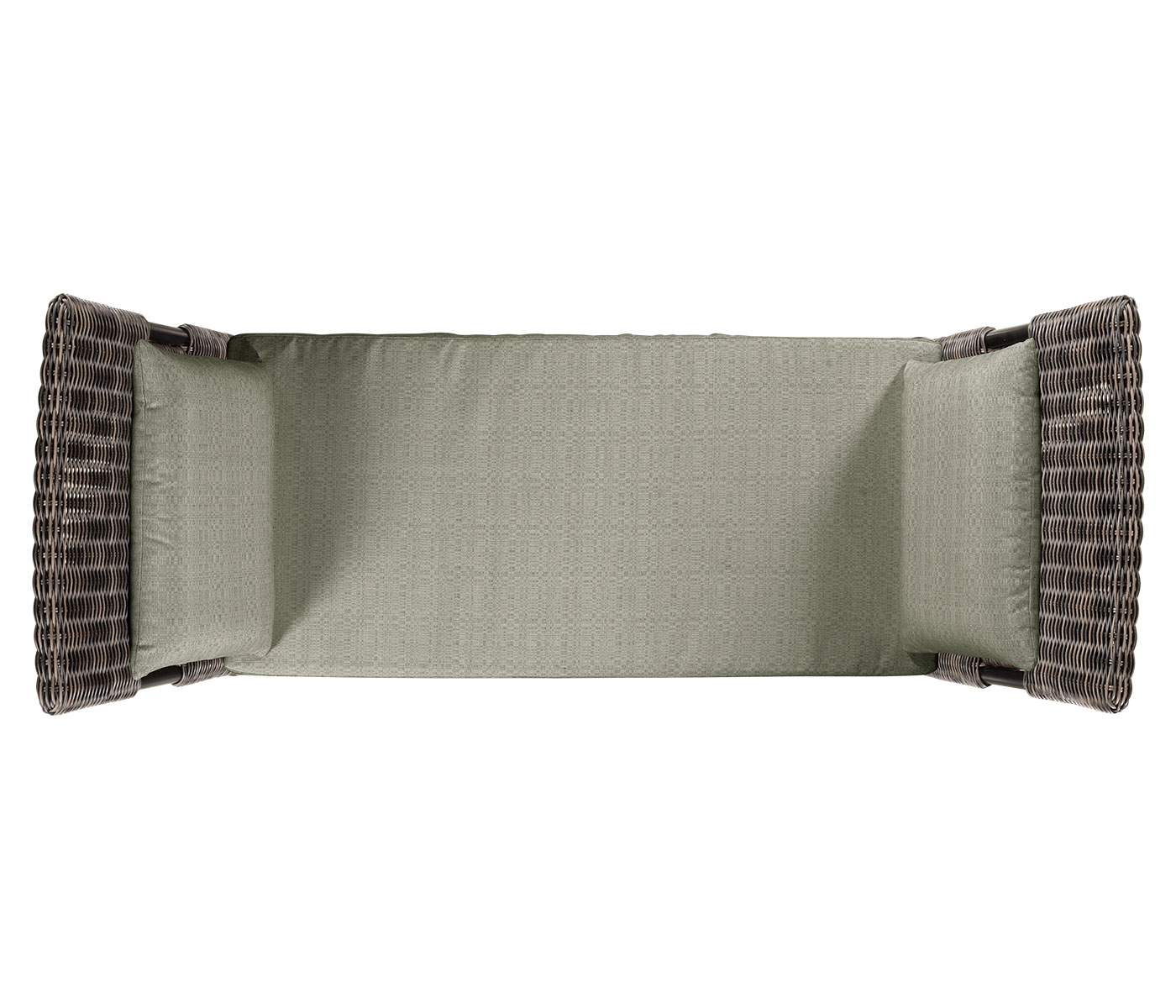 Rattan Latt Bench with Cushion & Pillows