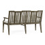 Grey Garden Bench with Cushion & Pillows
