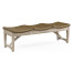 Three-Seat Navajo Sand & Light Natural Rattan Bench