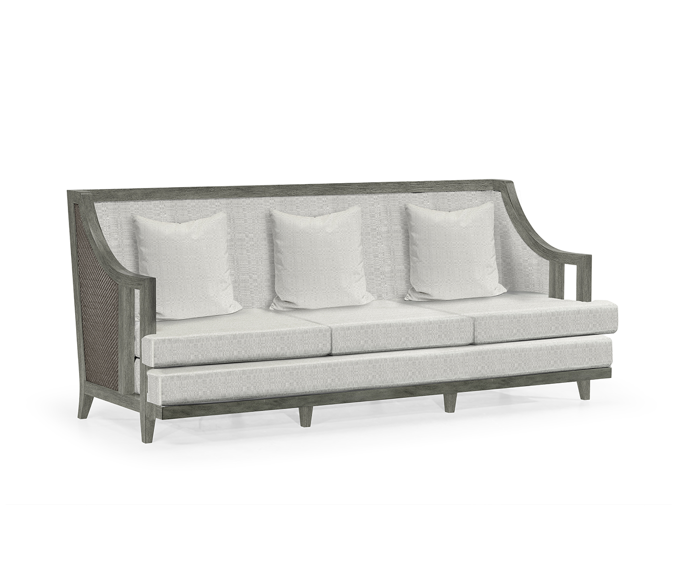 Hampton Rattan Three-Seat Sofa