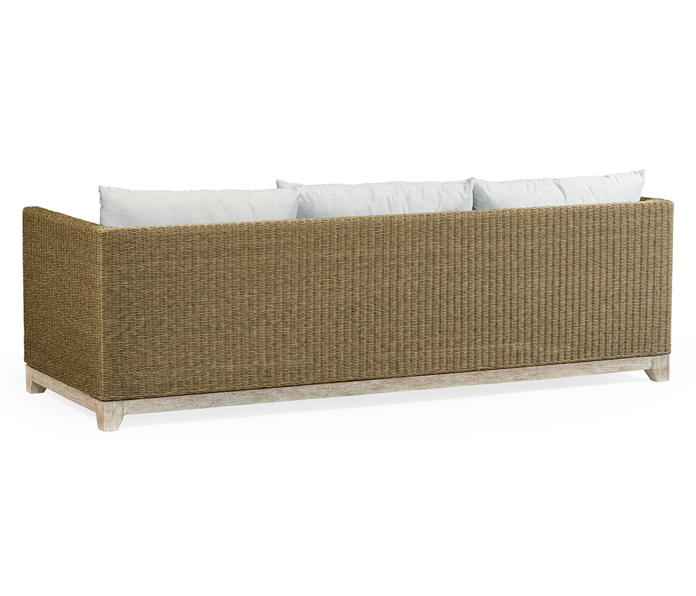 Navajo Sand & Light Natural Rattan Three-Seat Sofa