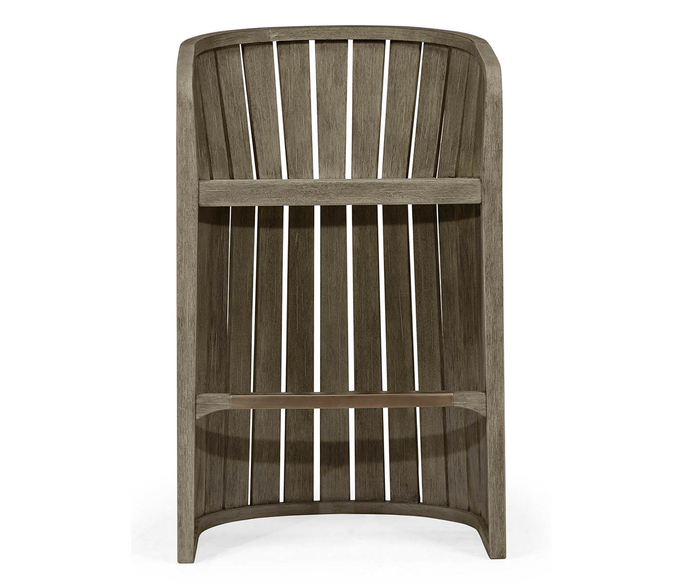 Slatted Grey Tub Bar Stool