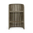 Slatted Grey Tub Bar Stool