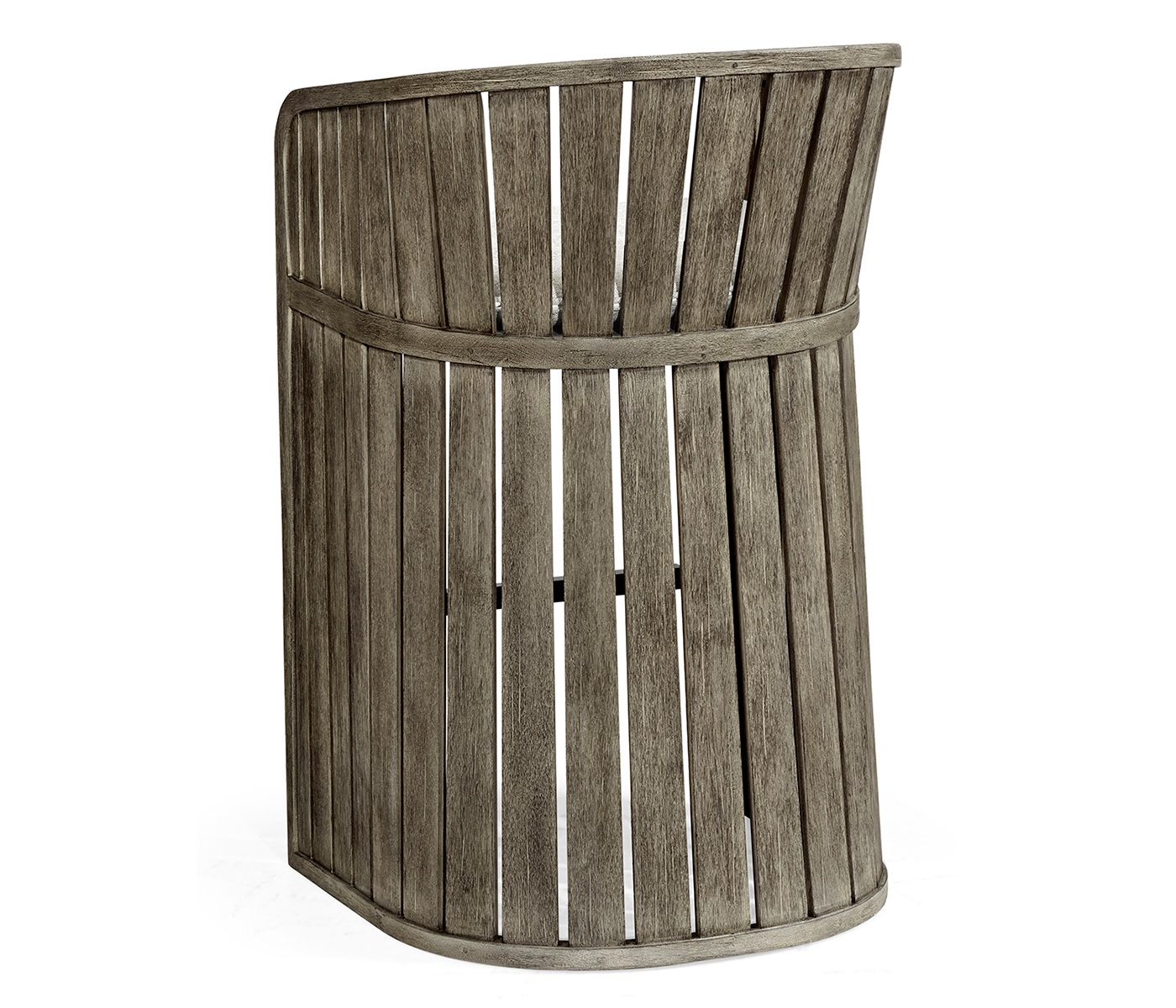 Slatted Grey Tub Bar Stool