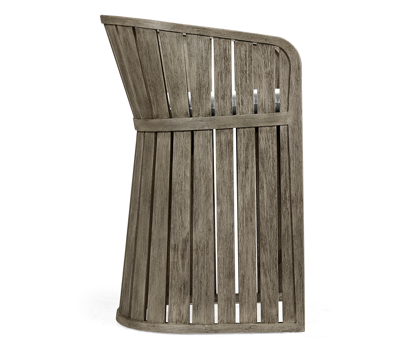 Slatted Grey Tub Counter Stool