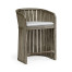Slatted Grey Tub Counter Stool
